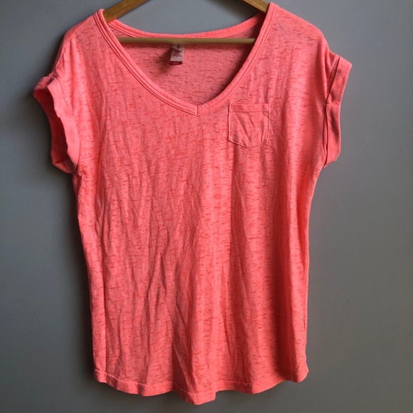 No Boundaries Tops - NWOT Burnout Pocket Tee